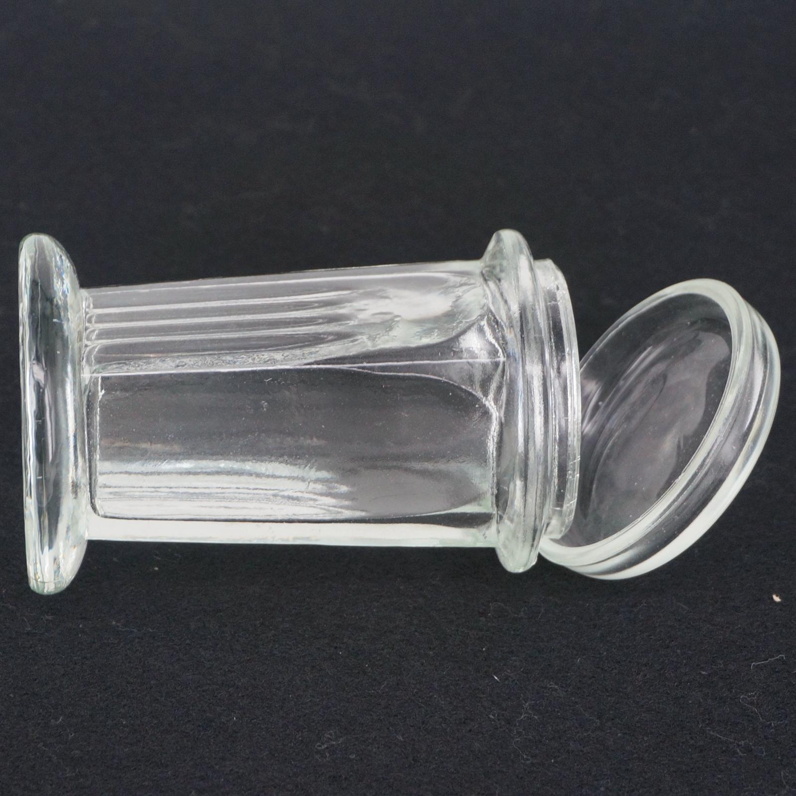 Grand pot de coloration rond en verre de laboratoire avec couvercle