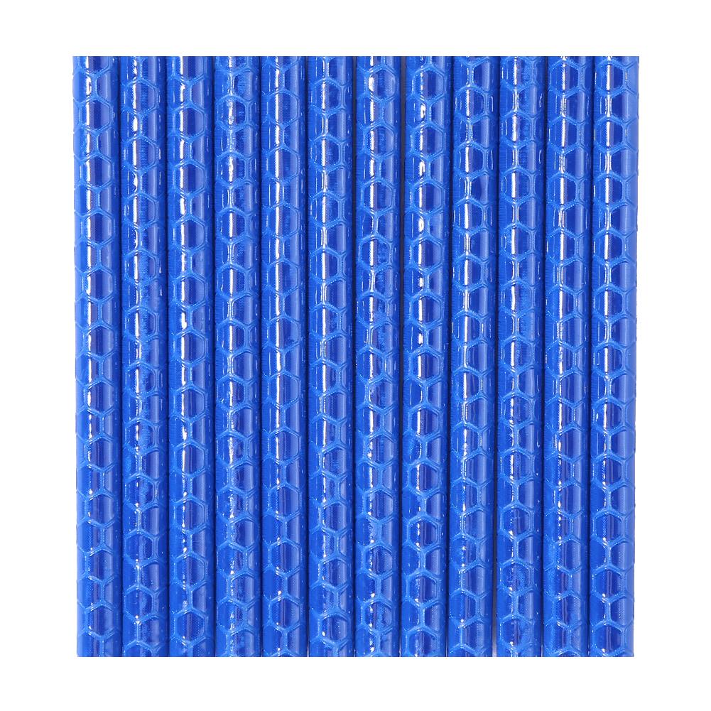 12pcs/set Bicycle Mountain Bike Riding Wheel Rim Spoke Clip Tube Warning Light Bike Strip Reflector Reflective Cycling Decor: Blue