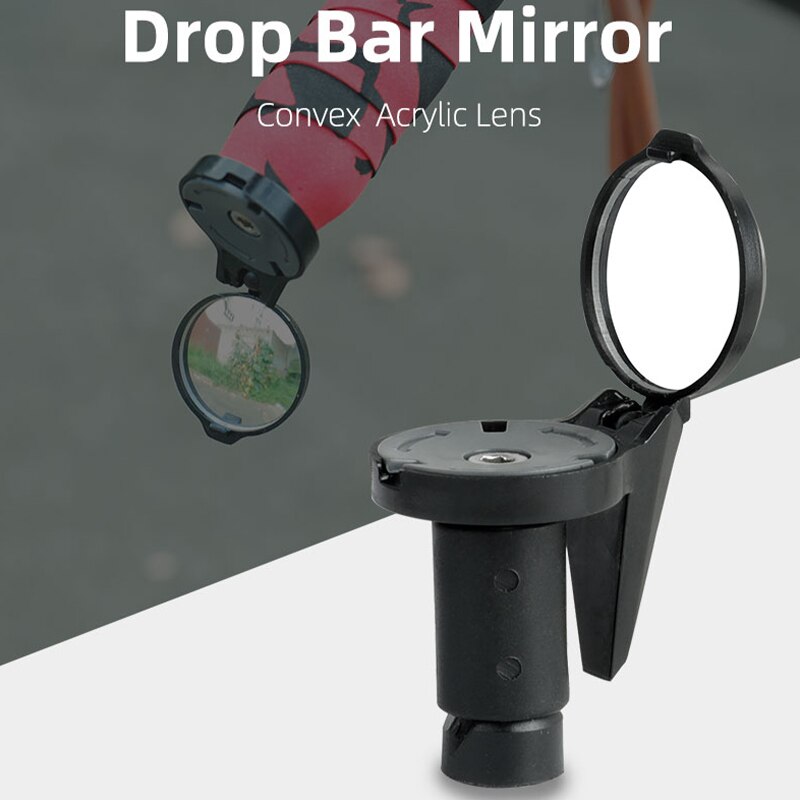 Fiets 1Pc Achteruitrijcamera Bolle Spiegel Stuur Bar Mount Acryl Lens Back Zicht Reflector Licht Gewicht