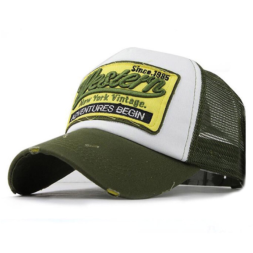 Geborduurde Hoed Zomer Vrouwen Cap Mesh Hoeden Voor Mannen Vrouwen Casual Hoeden Voor Vrouwen Hip Hop Baseball Hat Cap: Green