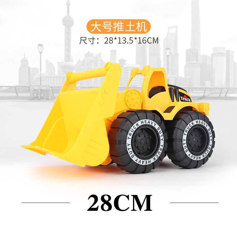 Excavator Packaged Combination Ultra Large Model Engineering Vehicle Toy Children Dredging Tool Baby Women's Boy Dune Buggy: Large thickened version bulldozer  random gift of a medium engineering vehicle