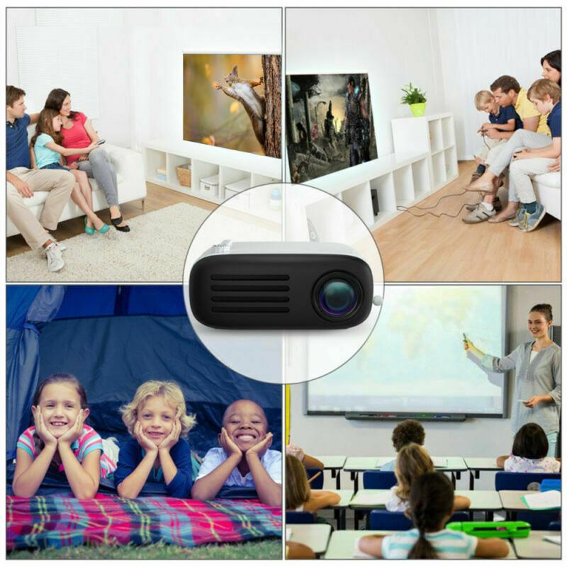 1080P 7000LM HA CONDOTTO il Mini Proiettore Full HD Home Theater Media Video Player Supporto USB HDMI AV US Proiettore Portatile per Smartphone