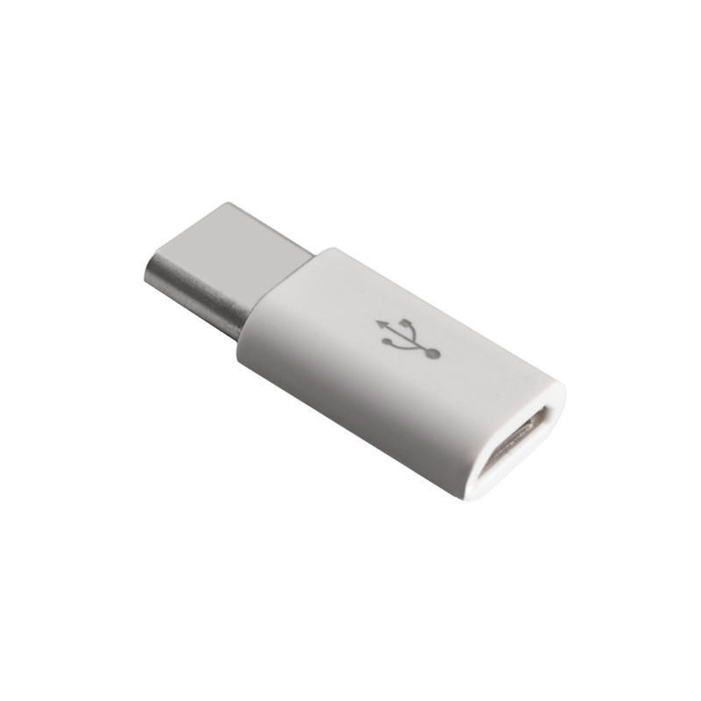 Smarttelefontype-c til mikro usb-adapter for android mobil mini type-c jack usb c-kontakter otg converter: 1pc hvite