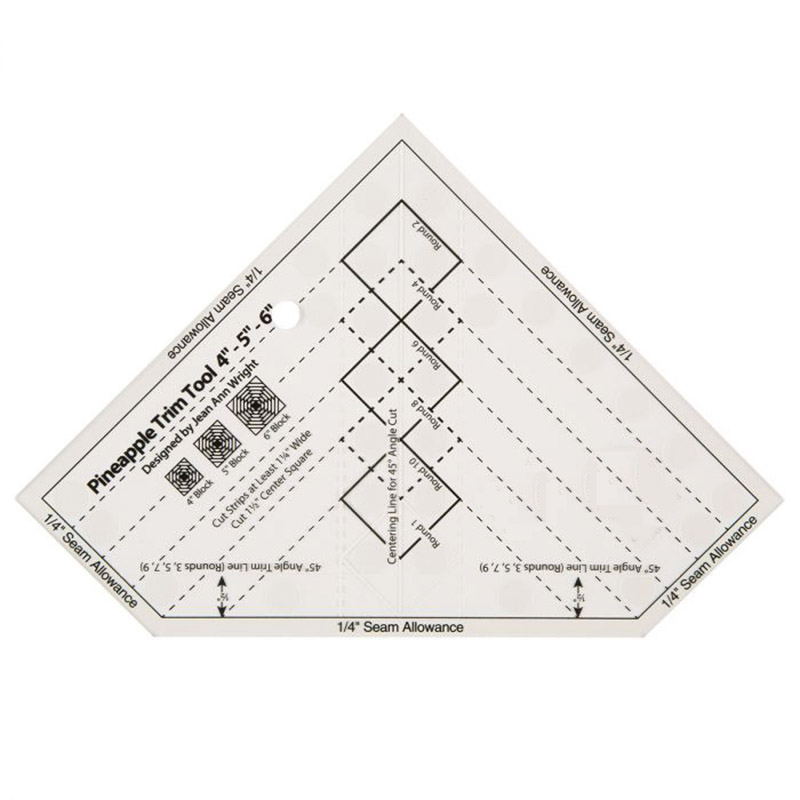 NON-SLIP The Pineapple Ruler Quilting Ruler Pineapple Trim Tool templates patchwork ruler quiter's ruler