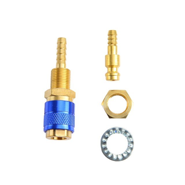 2pcs 8mm Water Cooled Quick Connector For WP/9/17/18/26 TIG Welding Torch Adapter Fitting Hose For TIG Welding Torch Tools: Blue