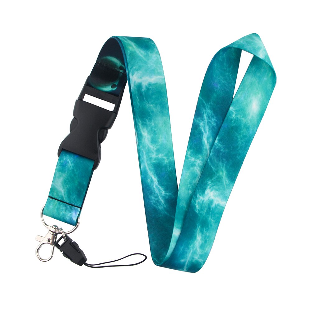 LX584 Romantic Starry Sky Keychain Neckband Lanyard USB ID Card Badge Holder Lanyard Mobile Phone Accessories Cute For: 2