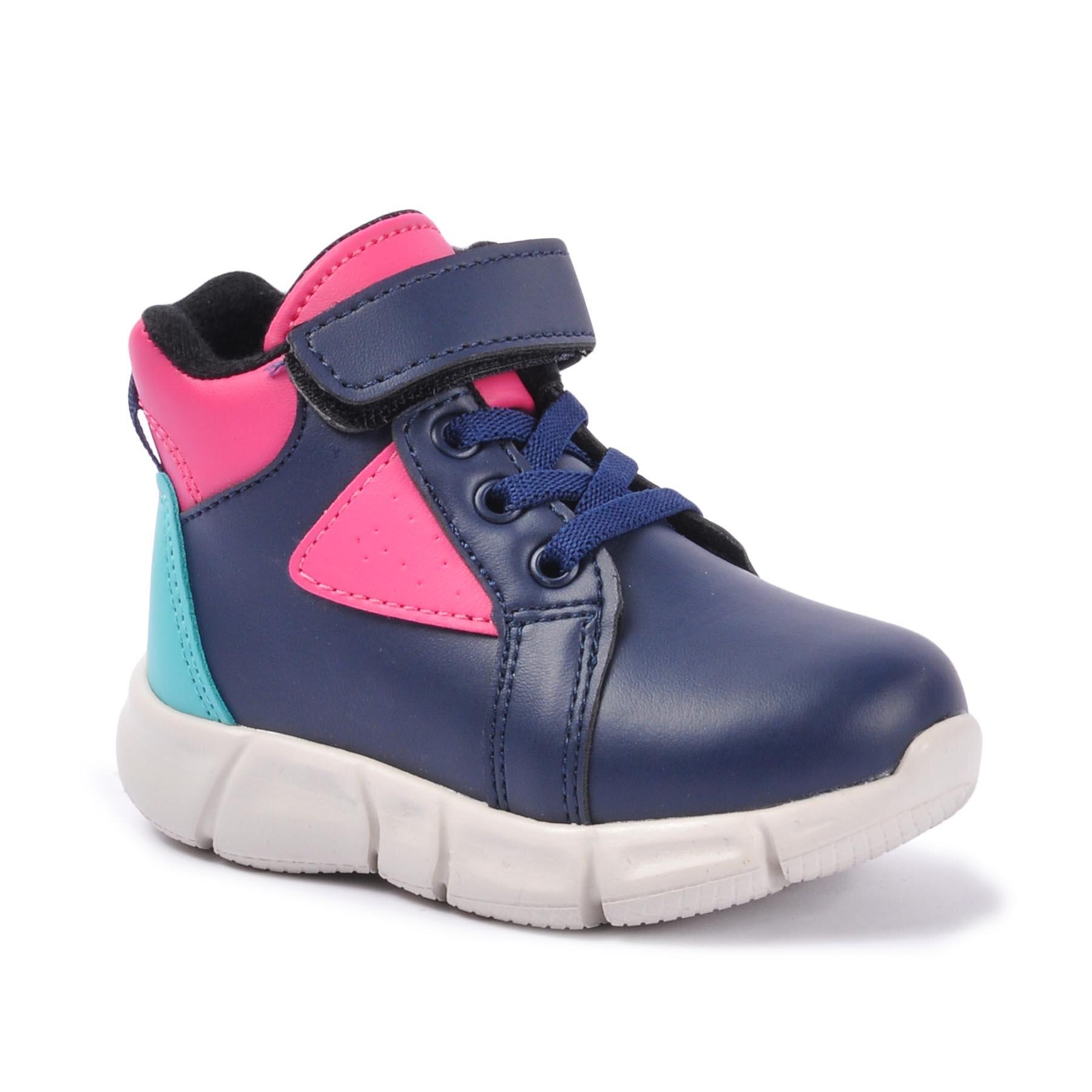 Cool Hira Marineblauw-Fuchsia Meisje Baby Laarzen