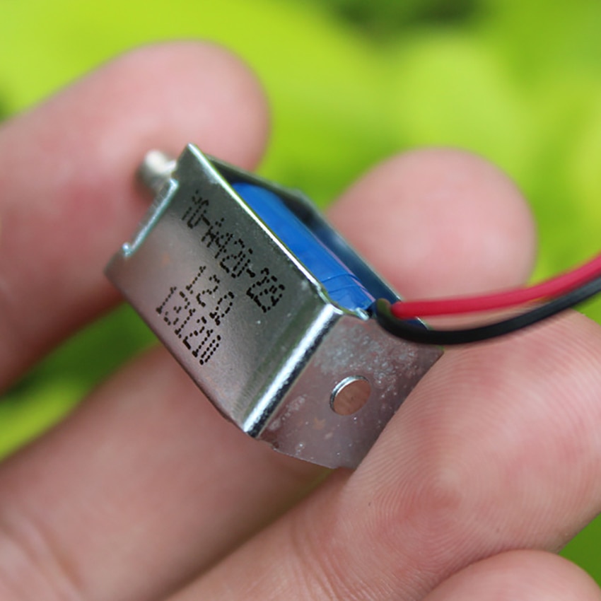 Push-pull-typ öppen ram solenoid mikrosolenoid elektromagnet , 3.7v 5v 6v,  järnkärna är inte fixerad, axeldiameter 4mm