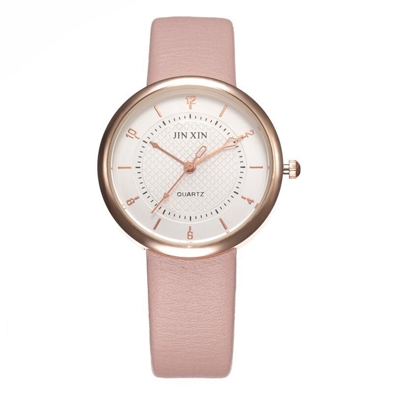 Zeer chique, stijlvolle dameshorloge, klassiek quartzhorloge van roestvrij staal, armbandhorloges, dameshorloges: Roze