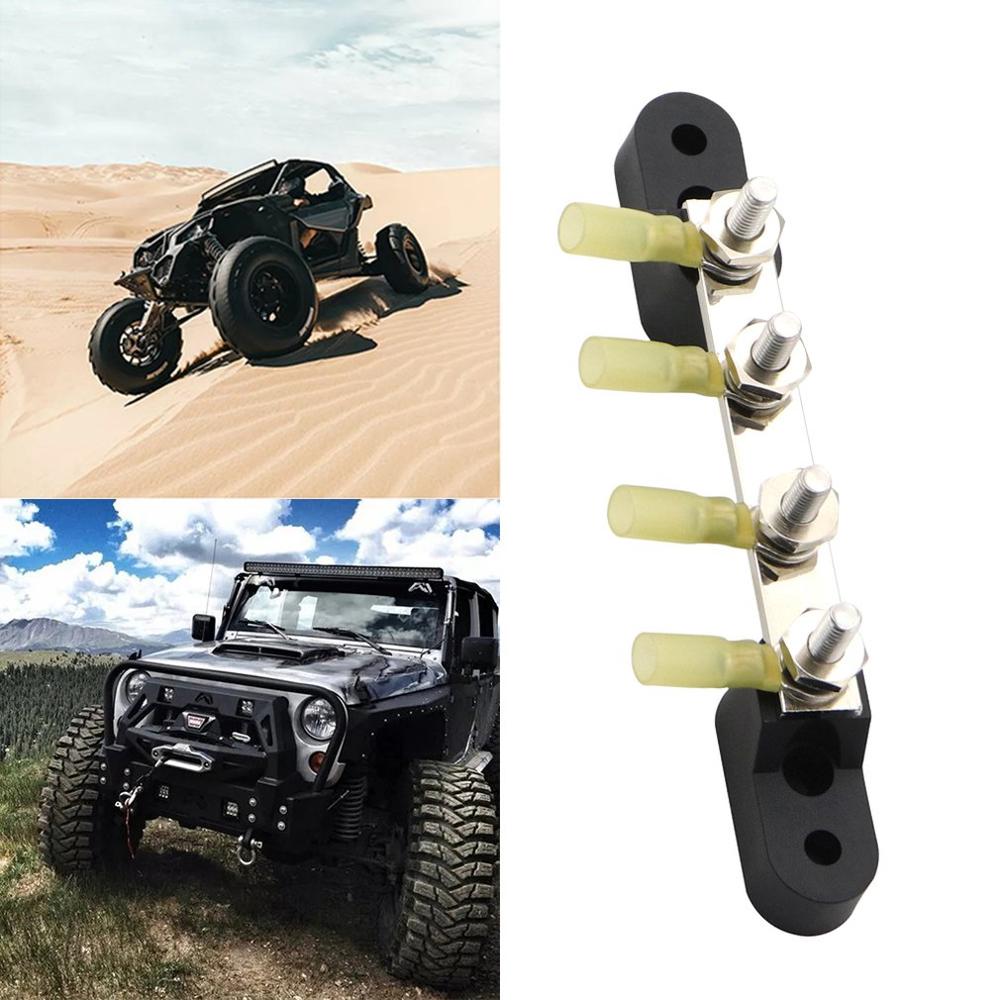 6-position M6 Single Busbar Straight Row With Transparent Upper Cover With Sticker And Heat Shrinkable Line Terminal