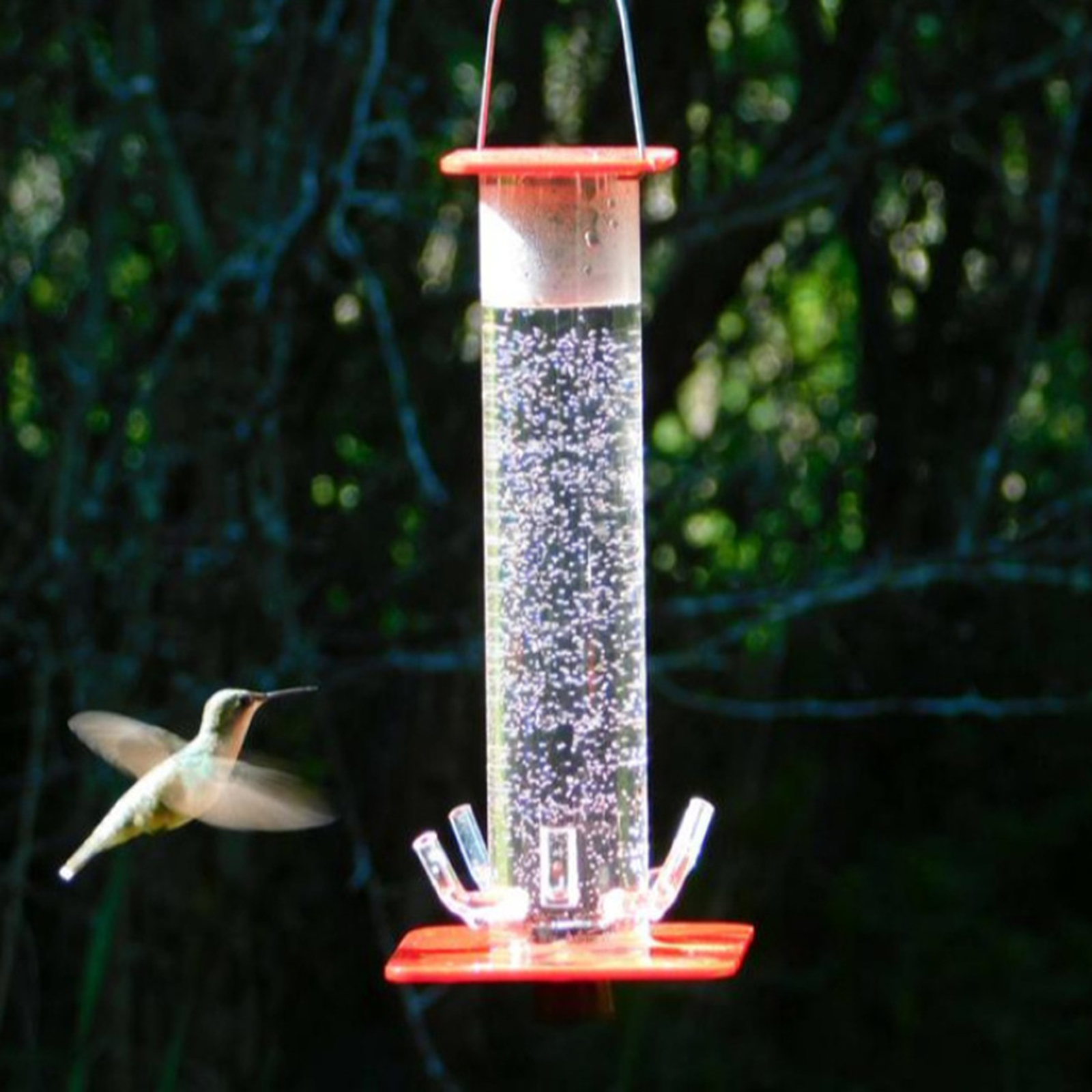 Hummingbird Feeder Hanging Outside, Hummingbird Feeding Station with Hanging Hook , 5 Feeding Ports for Outdoors
