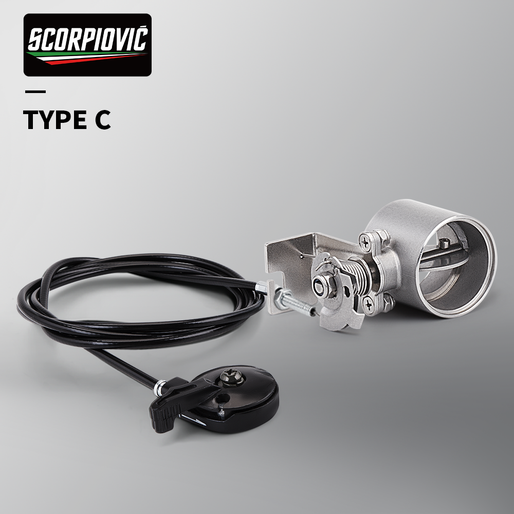 Válvula de control de escape de motocicleta de operación manual Válvula de control de escape de 2" 51 mm - Se puede soldar / impermeable: Oro