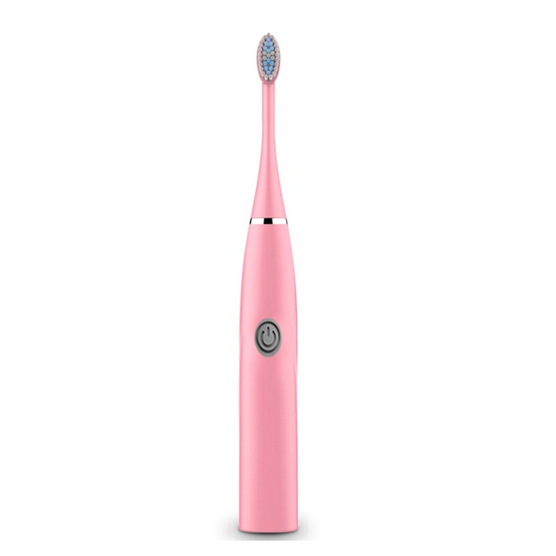 Elektrische Tandenborstel Voor Mannen En Vrouwen Paar Volwassen Huishoudelijke Batterijen Waterdicht Sonische Tandenborstel Vervanging Tanden Heads Set: Roze