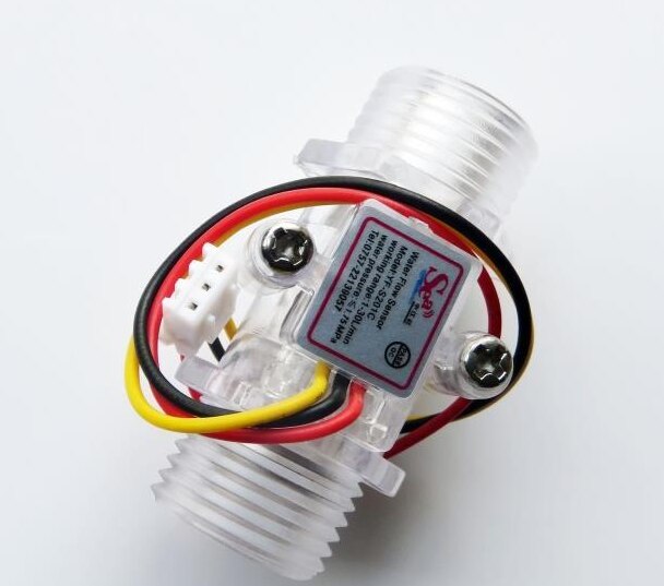 G1/2&quot; Transparent flowmeter water flow sensors Hall flow meter DN15 turbine flowmeter
