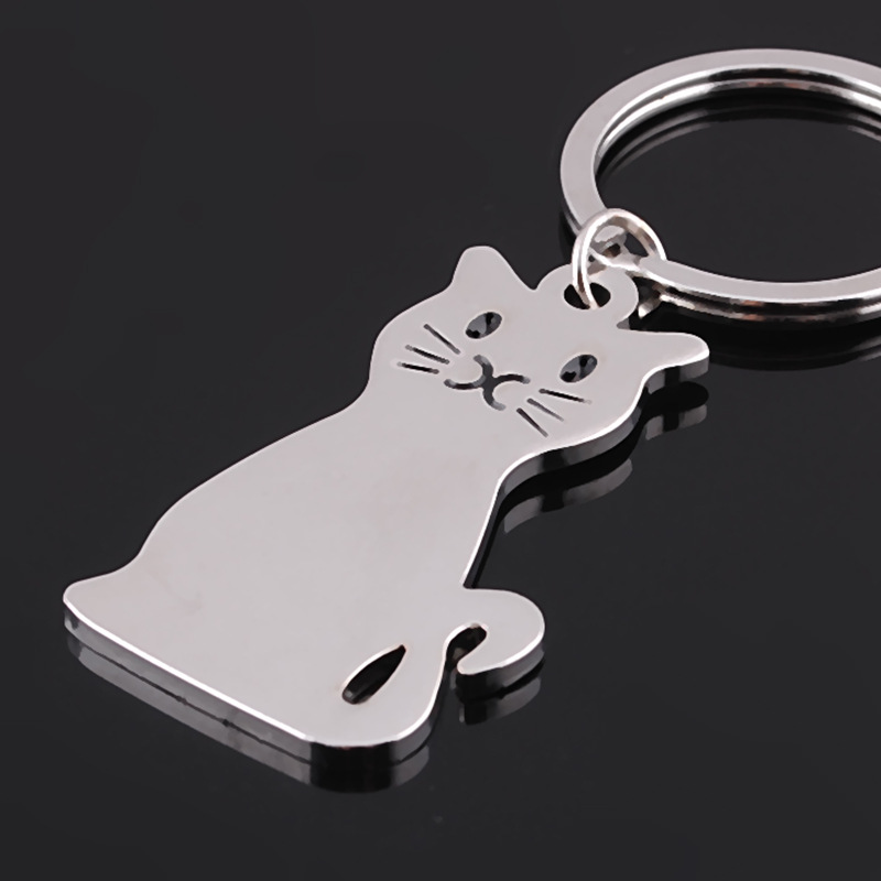 Katt nyckelring söt nyckelring för kvinnor kattunge lucky cat nyckelring nyckelhållare herr bil portachiavi chaveiro llaveros väska berlock  s056