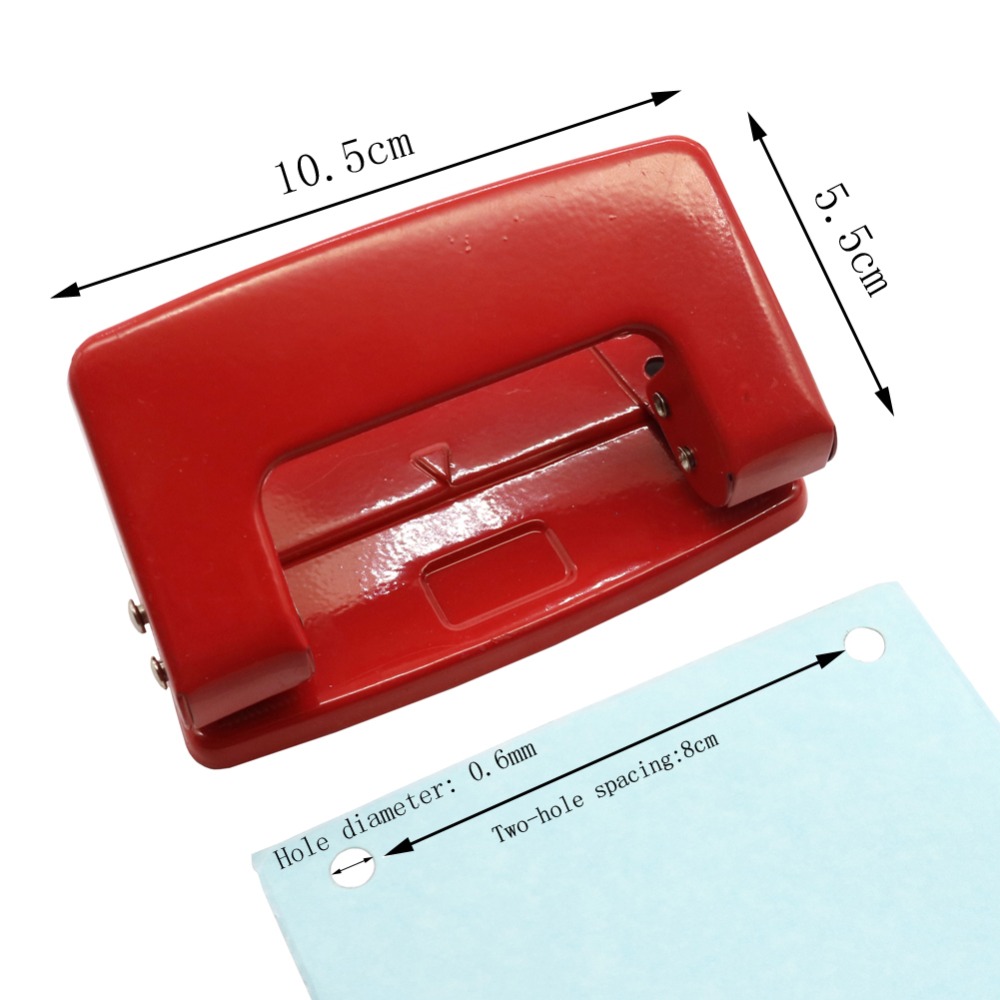 Brand Mini Double hole puncher Two holes Portable Metal ABS School Office Stationery 10-sheet aperture 6mm