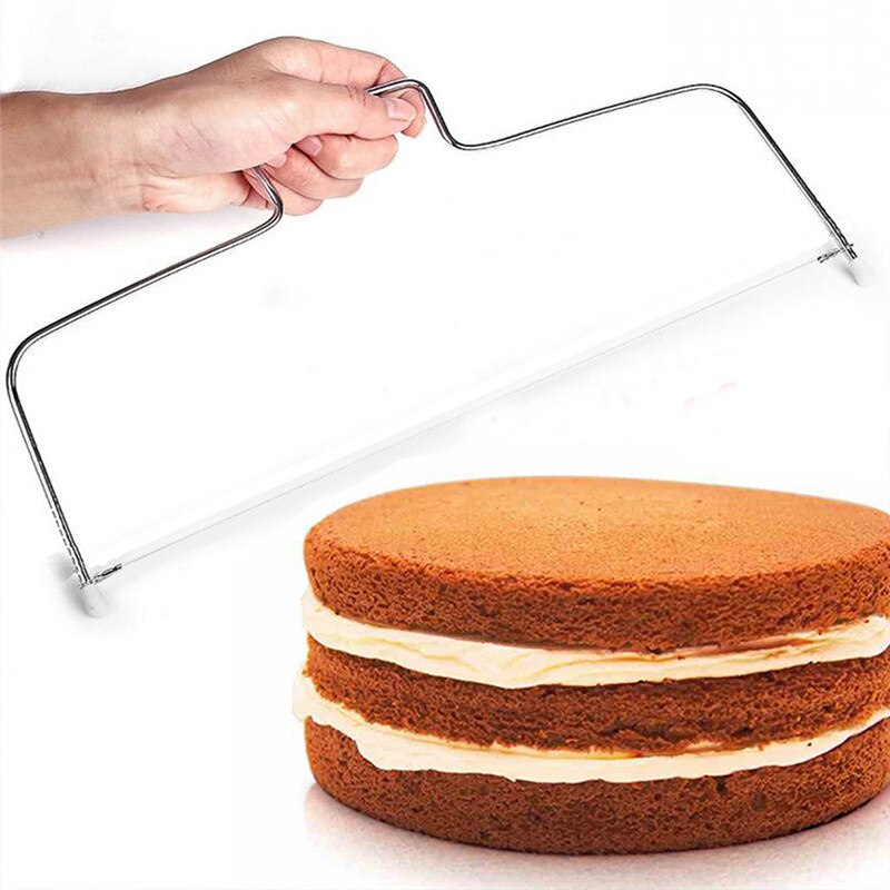 Double Line Cake Cut Slicer Kitchen Cooking Tool Cake Cutter Adjustable Stainless Steel Device Cake Decorating Baking Accessorie