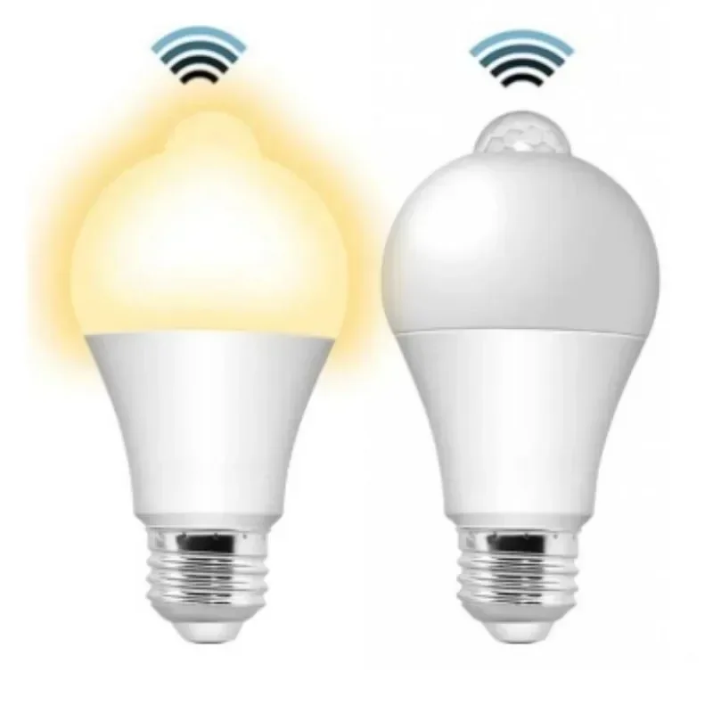 Lâmpada com Detector de Movimento Infravermelho, E27, 220V, 5W, 7W, 9W, 12W, 15W, 18W, 20W, LED PIR Motion Sensor, 1PC