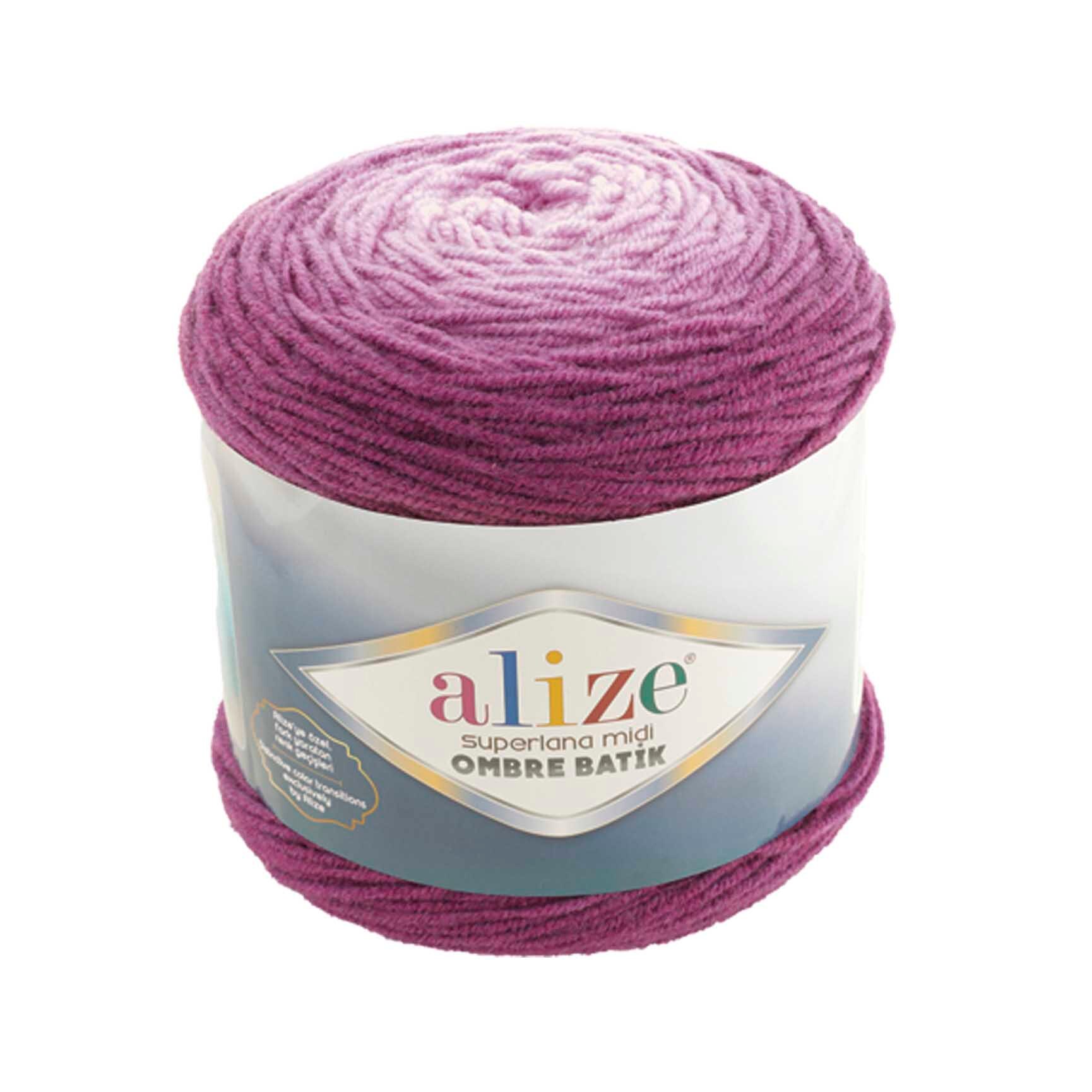 Alize Superlana Mıdı Ombre Batik Hilo para tejer a mano 300 gramos 510 metros, Hilo, Lana, Acrílico, Temporada otoño / invierno, ganchillo, ropa, cárdigan, blusa, , hobby, tejido, tienda de, Palmie, Turquía,: 7426