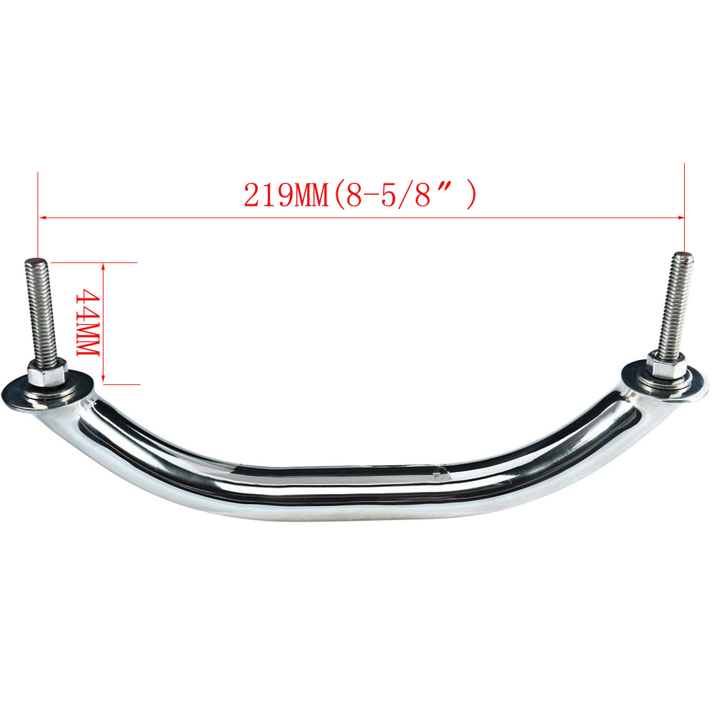 Haltegriff für Bootshandlauf, runder Rohr aus poliertem Edelstahl – 20,3 cm langer Marine-Haltegriff