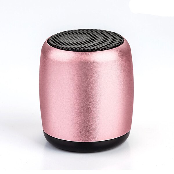 BM3 Tws Metalen Super Mini Draadloze Bluetooth Speaker Draagbare Kleine Zakformaat Met Selfie Afstandsbediening Microfoon Lanyard: Rose Gold