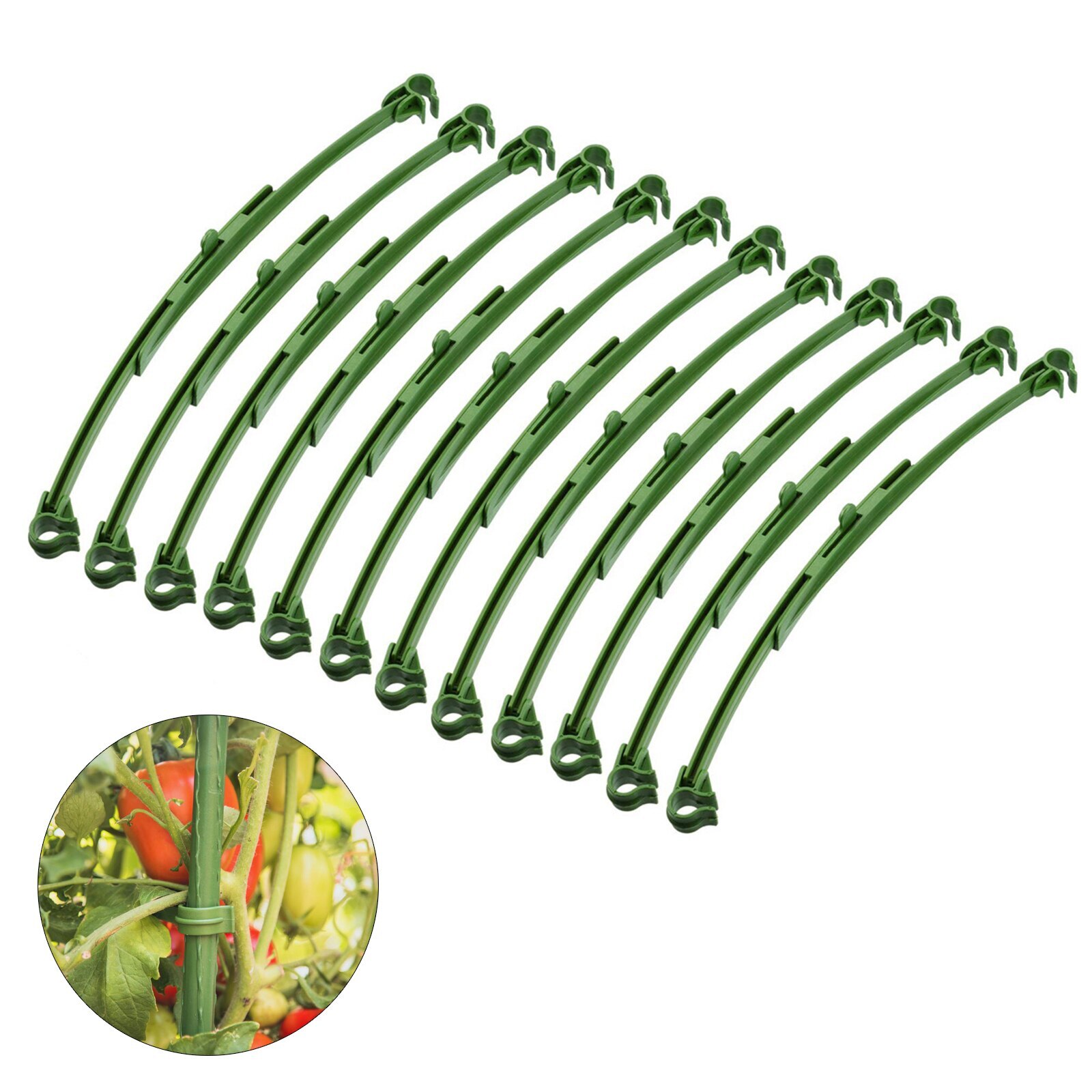 12Pcs Garden Reusable Expandable Trellis Connectors Tools Tomato Cages Arm Adjustable Plastic Vegetable Connecting Rod