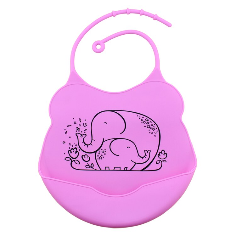 Bavoirs de bébé Easi Anti-huile | Souple, Anti-goutte, Anti-goutte, lingettes faciles, enfants, Anti-fuite, pochette pour la bouche: Rose Red
