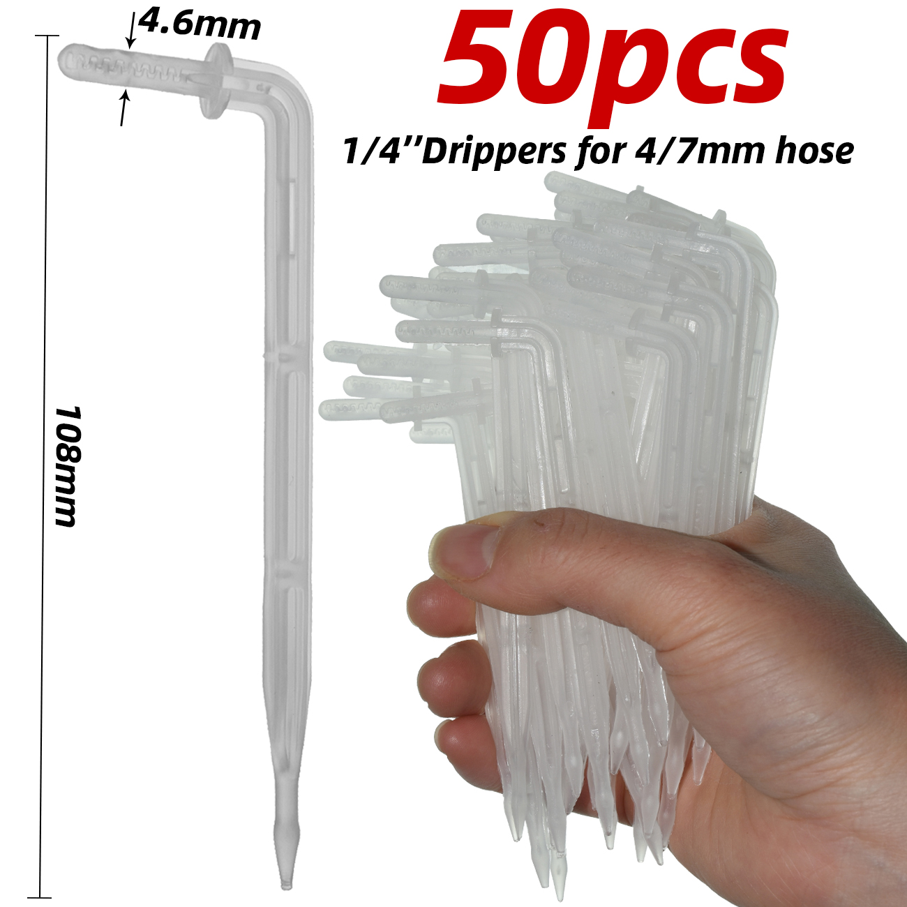 Garden Solar Timer Automatic Drip Irrigation Kit Solar Powered for Balcony Potted Plants Watering System DIY Dropper Fittings: Red