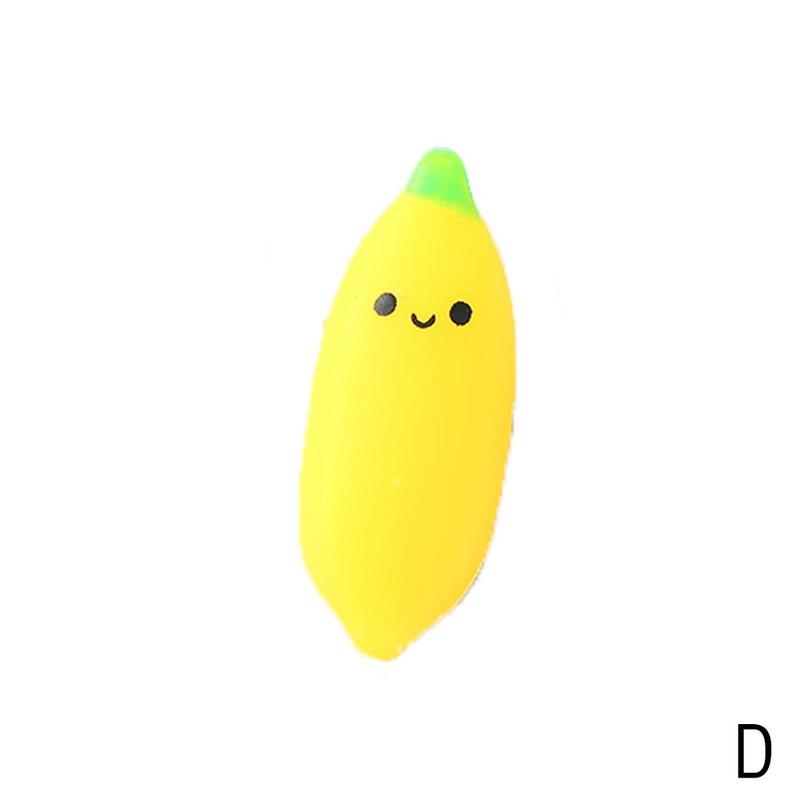 13 Styels Cute Fruit Series Anti-stress Squeeze Toys Mini Soft Silicone Animal Hand Squeeze Music Antistress Decompression Toy: D
