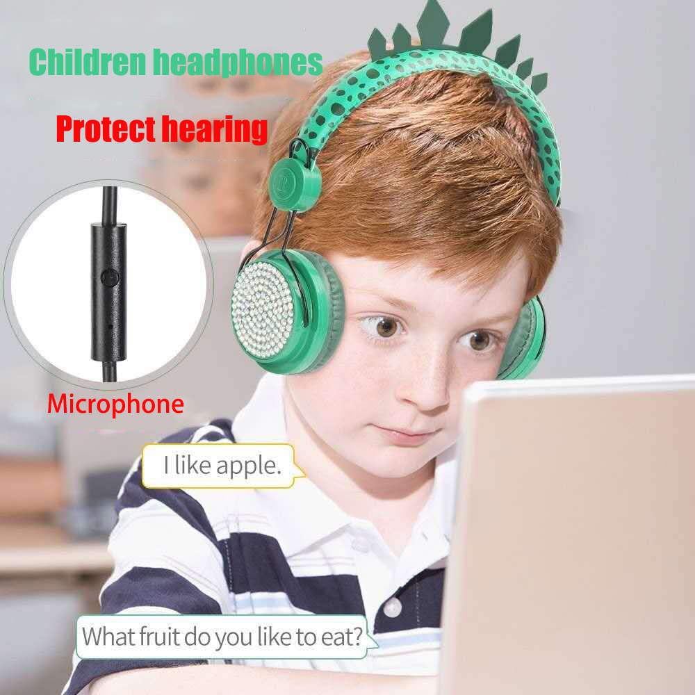 Cute Unicorn Headsets With Microphone Earphone for boys Kids daughter Headphones For Laptop Cellphones PC MP4 Tablet Headsets