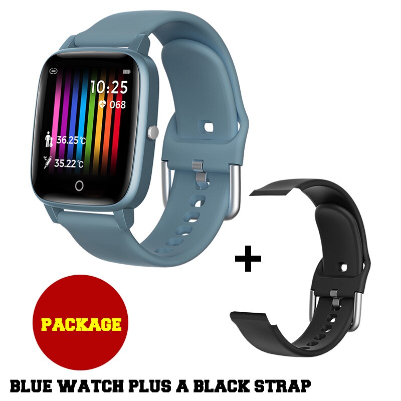 2021New Smart Band Watch Women Men smartwatch Activity Tracker Heart Rate Monitor Sports Ladies Smart Watch band Men For Xiaomi: Blue with a strap