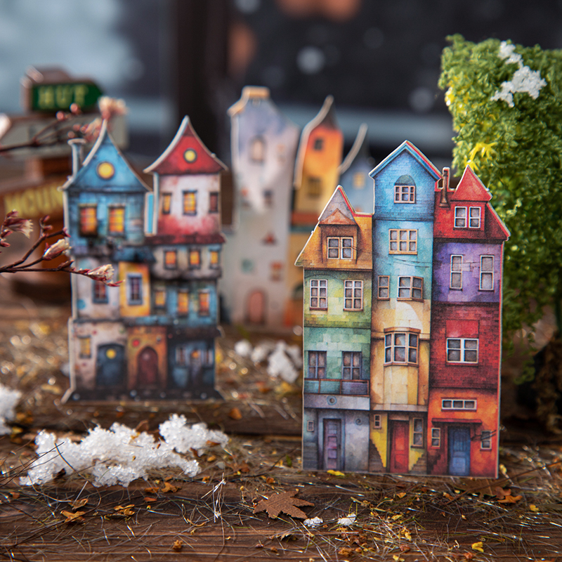 15 unids/pack Vintage INS casa extraña DIY suministros decorativos para álbum de recortes paquete de pegatinas