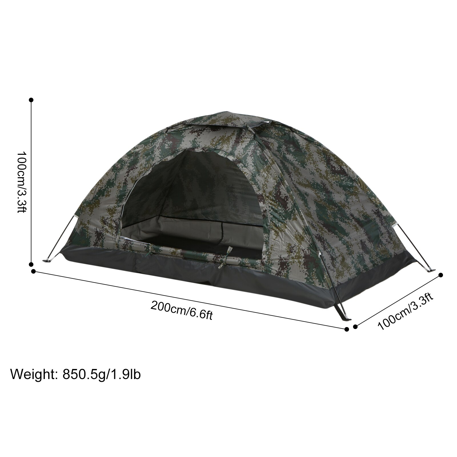 Ultralight Camping Tent 2 Person Single Layer Portable Tent Anti-UV Coating UPF 30+ for Outdoor Beach Fishing Tent: 1 Person