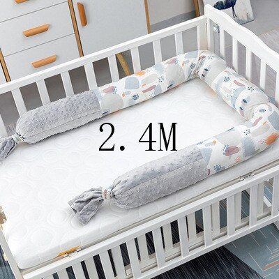 Baby crib, bed, soft package bedding, baby bed, toddler ham sausage fence, children's pure cotton anti-fall anti-collision strip: 8