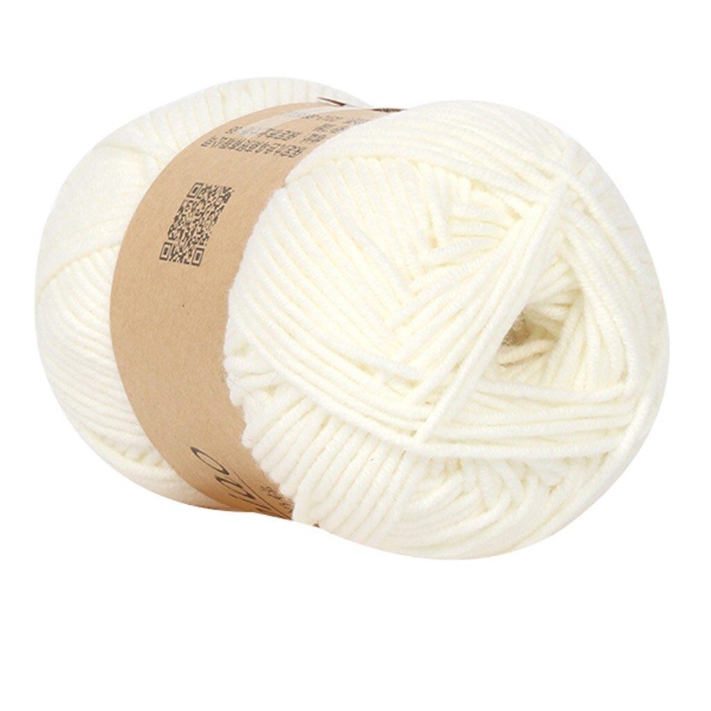 Fil de laine 5 brins de lait et de coton colorés | Bricolage, laine, coton doux, doux, écharpe Crochet épaisse poupée bébé: B