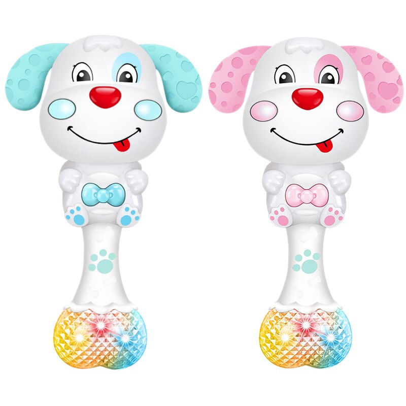 Cucciolo del fumetto di Crepitio del bambino con Musica Leggera Giocattolo Massaggiagengive Regalo Attira L'attenzione del bambino per Molari
