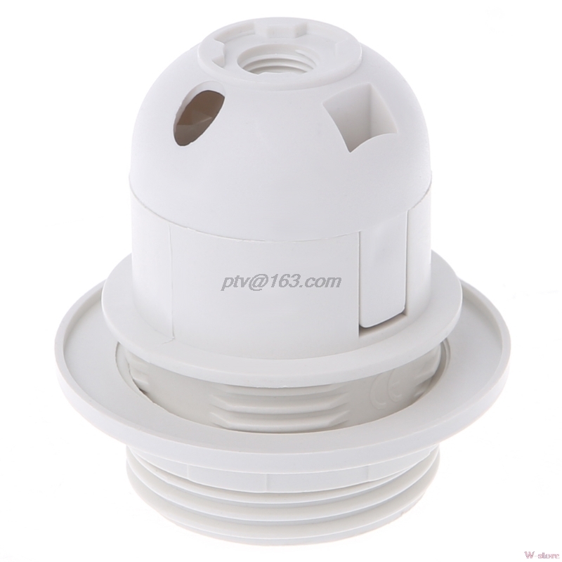 Portalámparas E27, luz de techo colgante, rosca Edison, color blanco/negro: Blanco