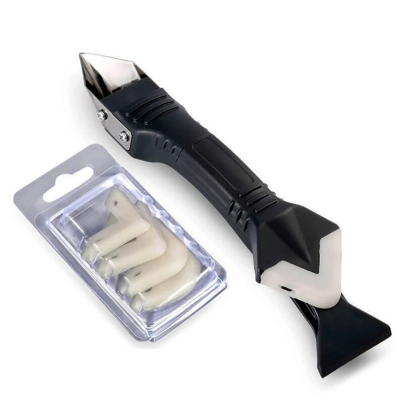 Silicone Remover Caulk Finisher Sealant Smooth Plastic Scraper Grout Kit Multifunctional Caulking Angled Scraper Tool