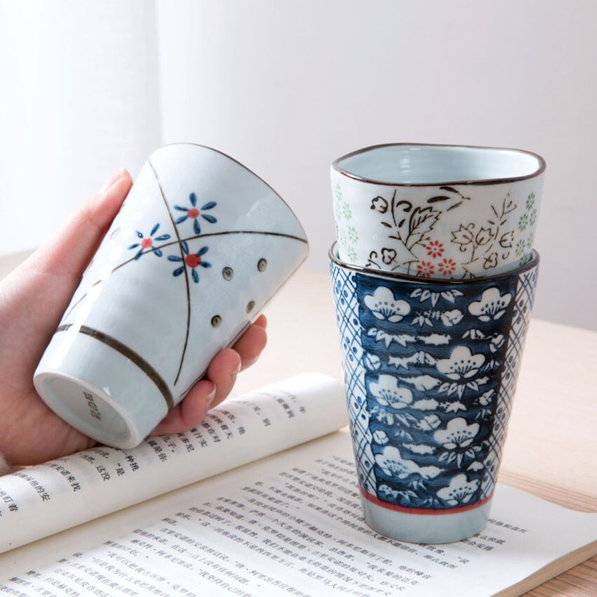 Porcelain Ceramic Drinkware ceramic water cup retro hand-painted cups Japanese style tea set small teacup cup tea