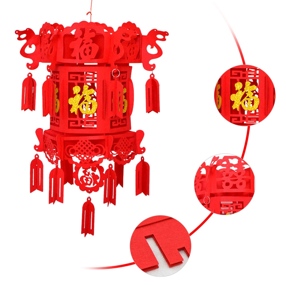 2 uds. Decoraciones con faroles chinas rojas para Año Chino, linterna para eventos de primavera, farol para festivales y celebraciones