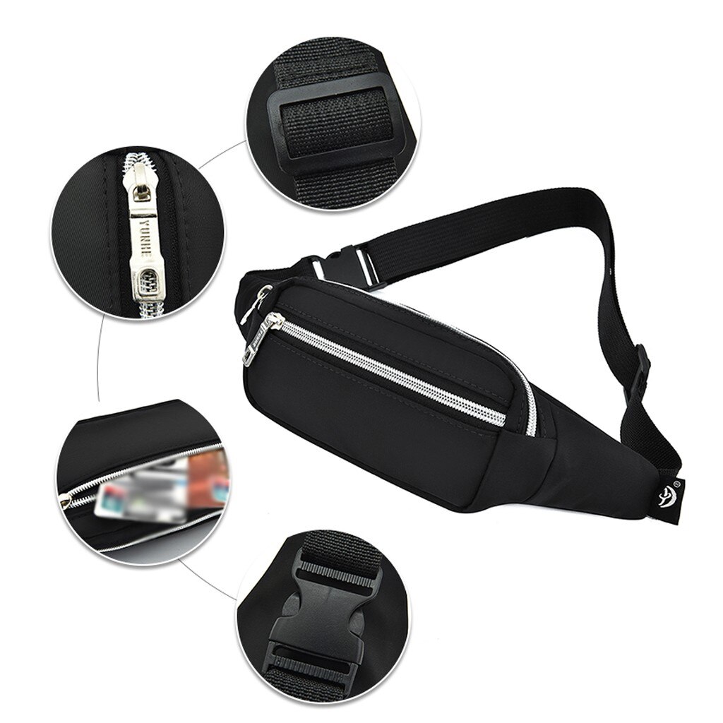 Pure Kleur All-Match Simple Vrouwen Heuptas Outdoor Sport En Vrije Tijd Draagbare Multifunctionele Borst Tas Telefoon Zak # P30