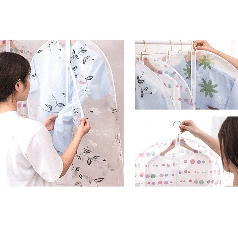 Plastic Clear Dust-proof Cloth Cover Suit/Dress Garment Bag Storage Protector