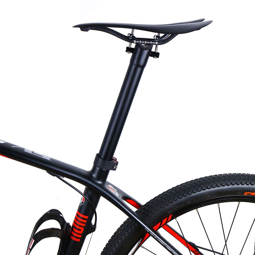 Ulterlight titanium schroef mat zwarte carbon zadelpen mtb/racefiets zadelpen 27.2/30.8/31.6mm 300/350/400mm