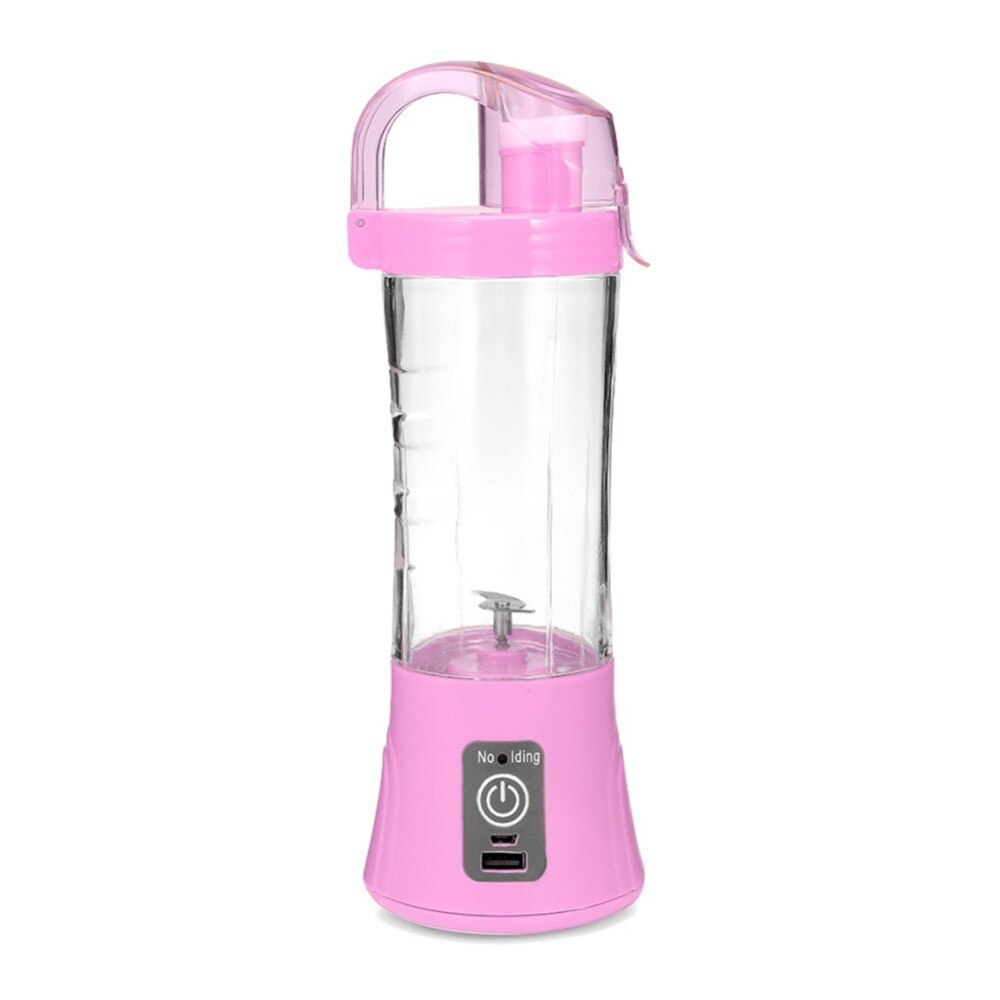 380ml frullatori portatili, spremiagrumi, spremiagrumi elettrico automatico per verzura, spremiagrumi per limone e arancia, bottiglia per frullatore: Rosa chiaro