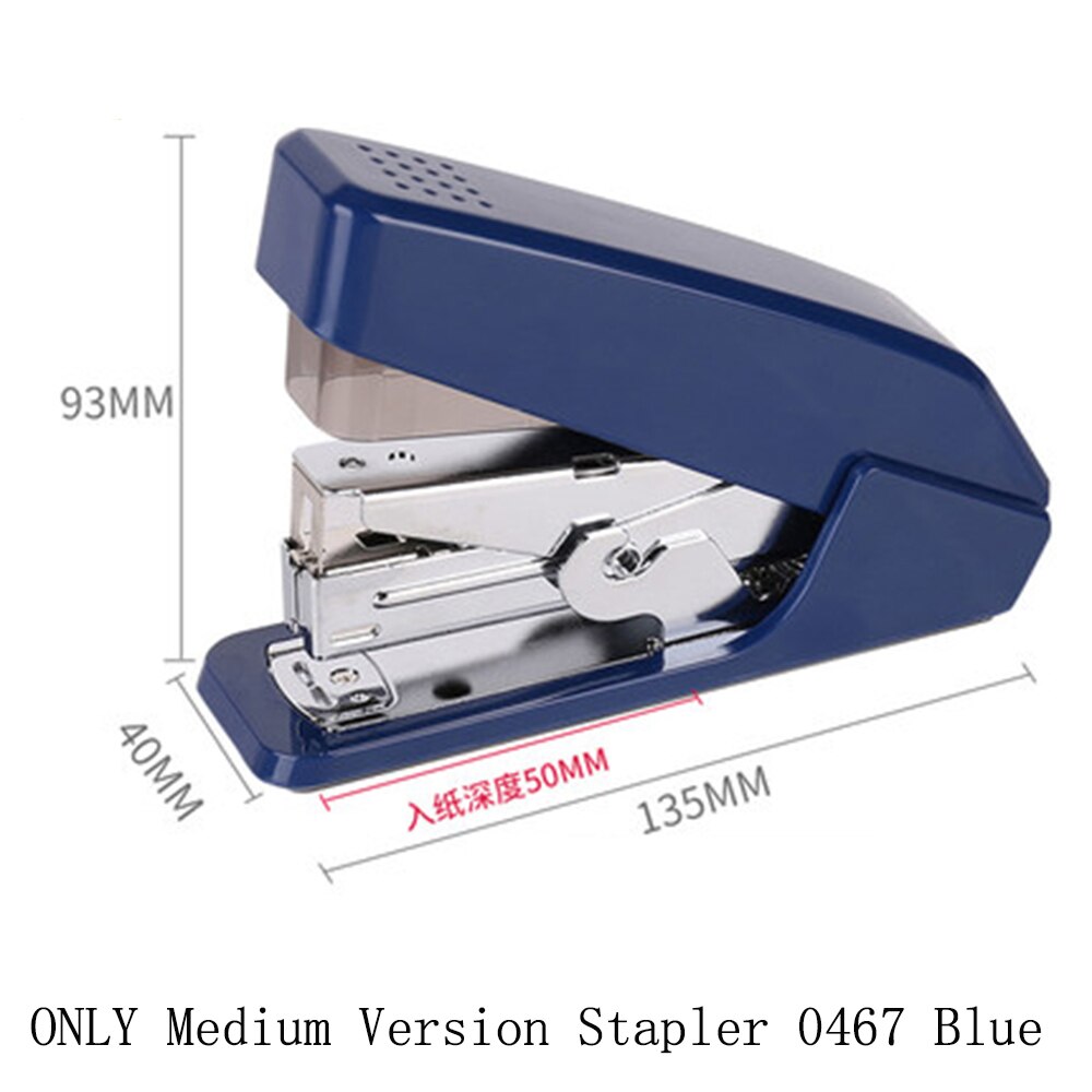Deli Labor-saving Stapler Durable Color Stapler S M L Paper Stapling Stapler Strong Penetration Office School Stapler: Blue M