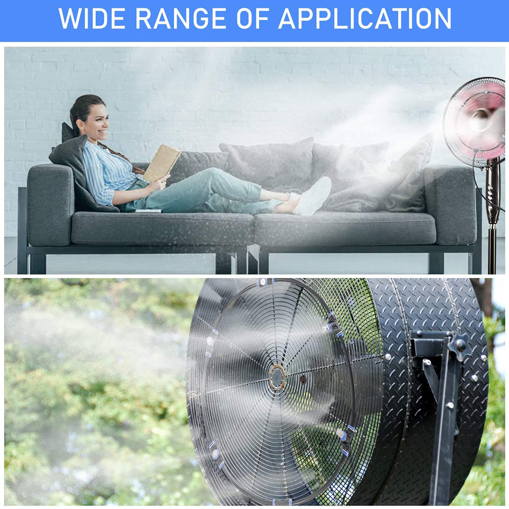 Fan Atomization Kit For Outdoor Atomization Cooling System Fog Line Nozzles Faucet Adapter DIY Cool Fan Mist For Any Outdoor Fan