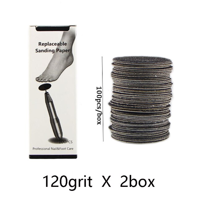 Pedicure Tool for Electric File Machine Feet Dead Skin Callus Peel Remove Sandpaper Disks Replacement Sandpaper: H