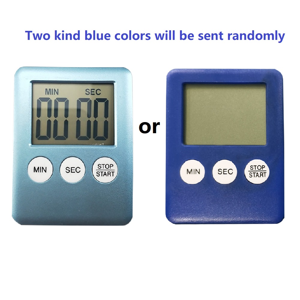 Temporizador de cocina magnético, reloj Digital para cocinar, hornear, LCD, cuenta atrás, alarma fuerte, alarma de cuenta atrás, reloj magnético, reloj para dormir, sup de cocina: Azul