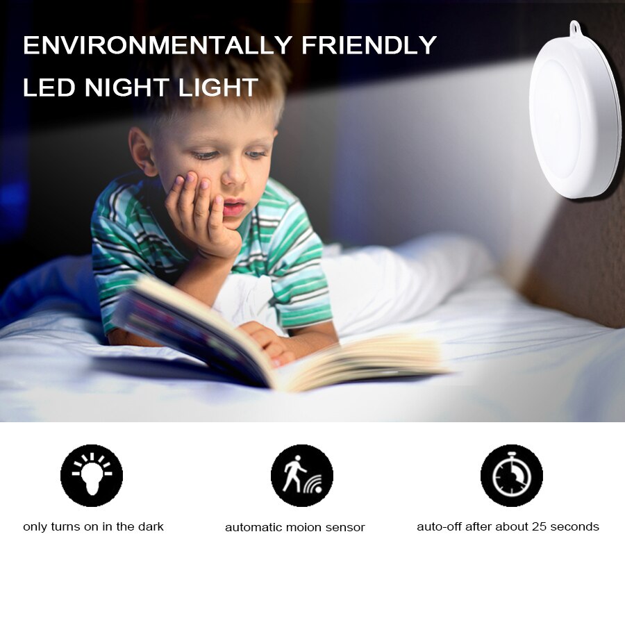 Eeetoo bevegelsessensor nattlys for barn skap trapp lys pir infrarød led sensor vegg nattlampe nød nattlys