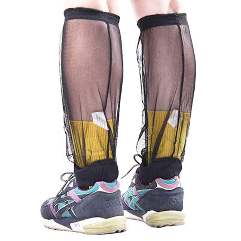 Andningsbara leggings damasker för att hålla insekter myggnät förebyggande mesh benskydd utomhussport anti-mygg leggings